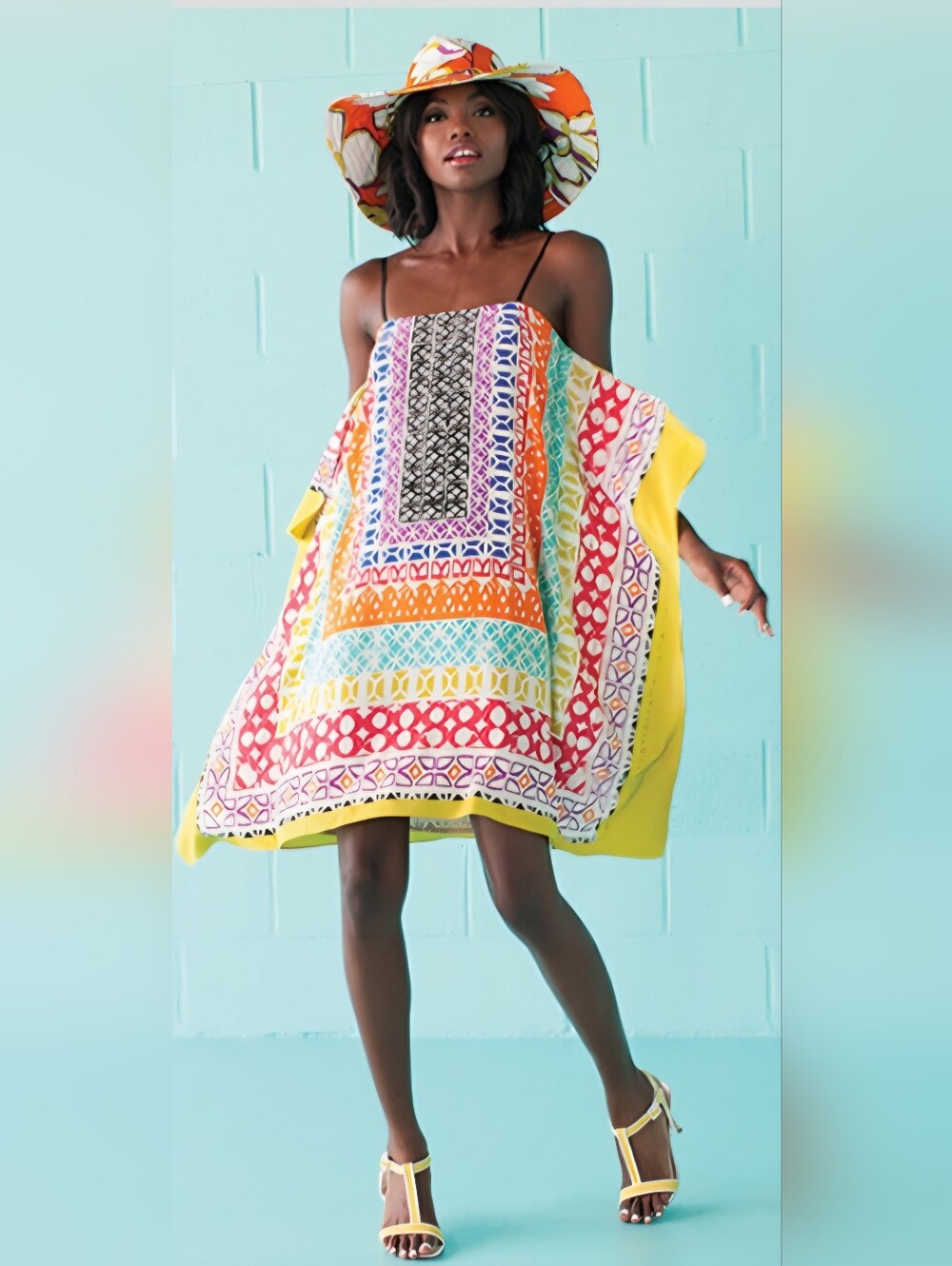 Trina Turk Theodora Silk Caftan Dress